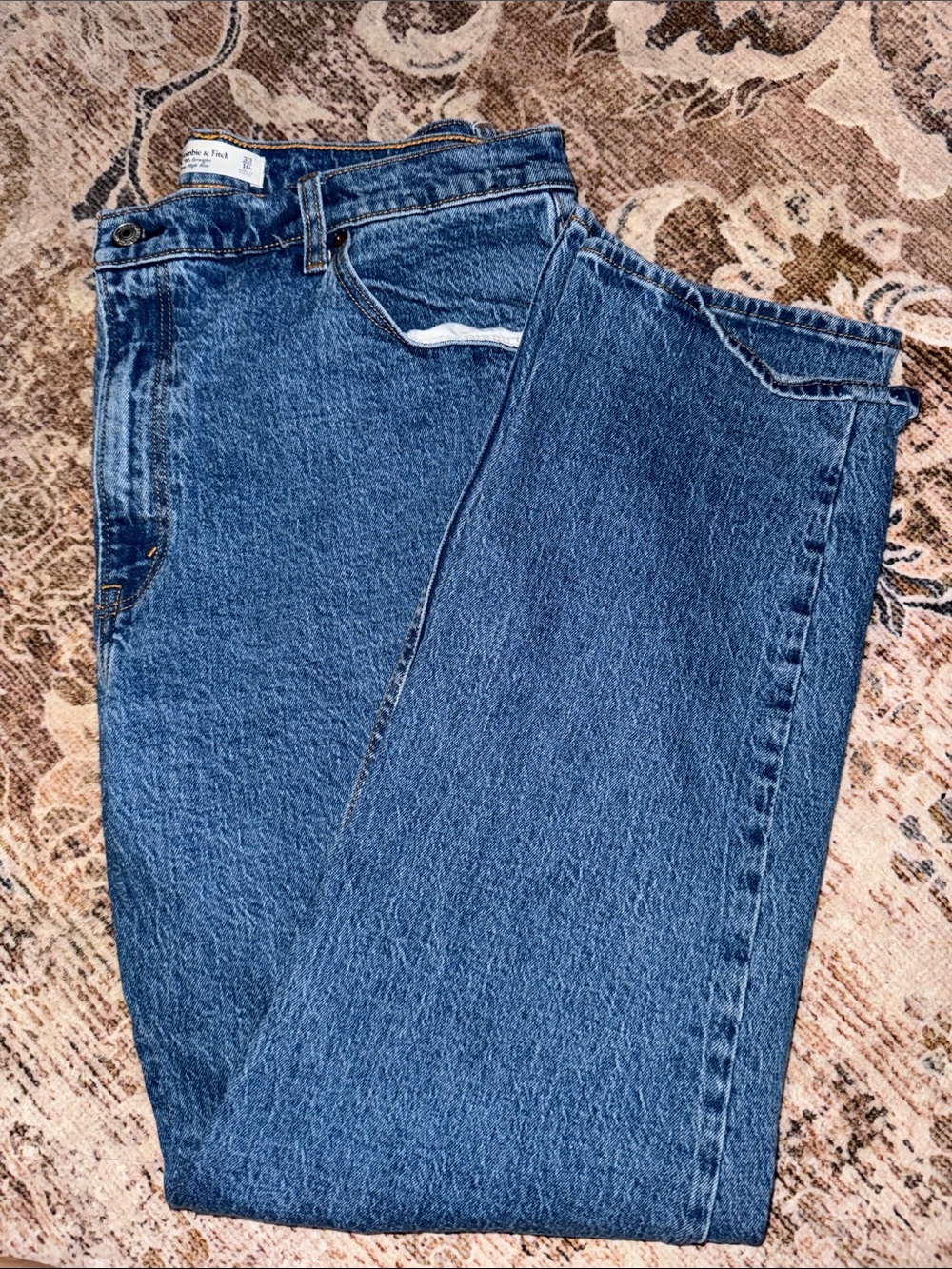Abercrombie & Fitch Men's Relaxed Blue Denim Jeans